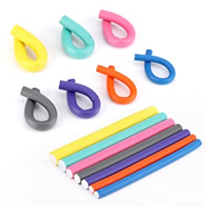 42-pack Bendy Rollers Durable Foam Curler Roller Set Hair Bendy Curlers Tool DIY Salon Hair Styling Curling Sticks with Case