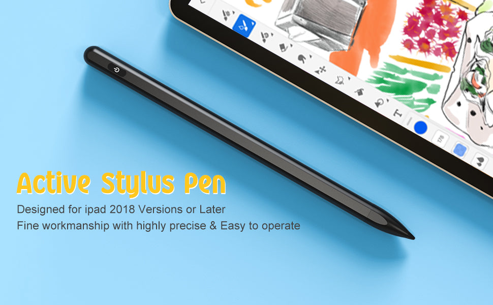 Cisteen Stylus Pen for iPad with Palm Rejection, Stylus Pencil Compatible with (2018-2022) Apple iPad Air 5th/4th/3rd Gen, iPad Pro 11"/12.9", iPad 9th/8th/7th/6th Gen, iPad Mini 5/Mini 6th Gen