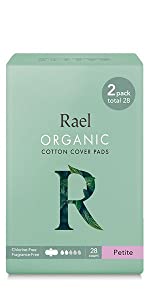 Rael Certified Organic Panty Liners - Chlorine Free, Unscented Pantiliners (Regular, 44 Count)