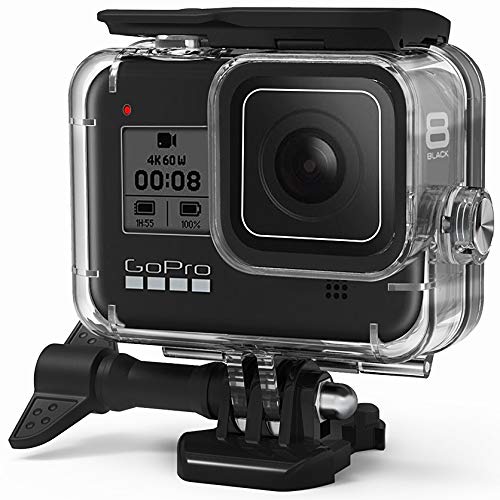 FitStill Waterproof Case for GoPro HERO 8 Black, Protective Underwater 60M Dive Housing Shell with Bracket Accessories for Go Pro Hero8 Action Camera