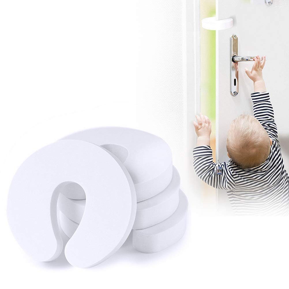 nuoshen 4pcs Safety Door Guard，Soft Door Finger Guards Foam Door Stopper for Baby Finger Protection