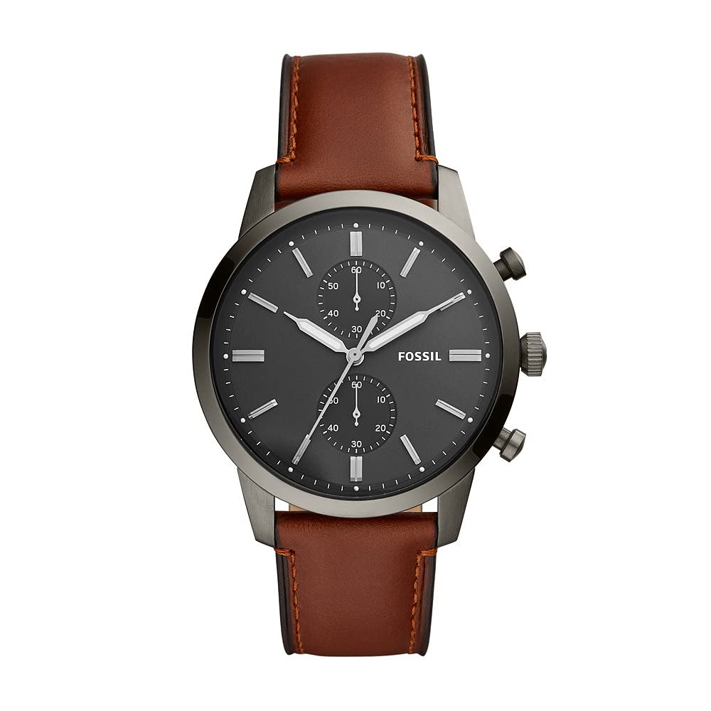 Fossil Men's Chronograph Quartz Watch with Leather Strap FS5522