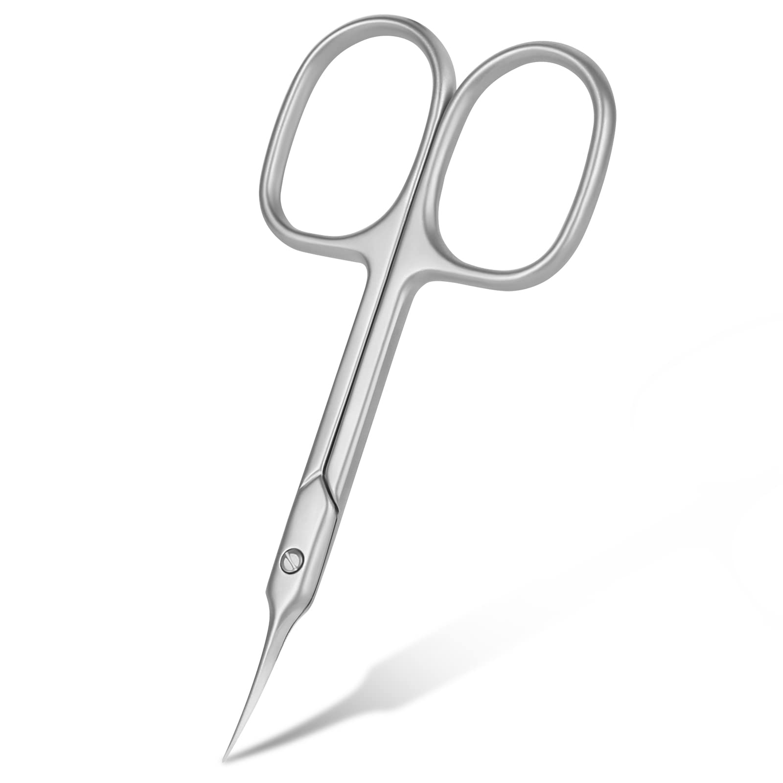 URAQT Nail Scissors, Professional Stainless Steel Curved Cuticle Scissors, Sharp Dead Skin Scissors Manicure Scissors, Pointed Beauty Scissors for Trimming Eyebrows, Nose Hair, Finger & Toe Nail Care