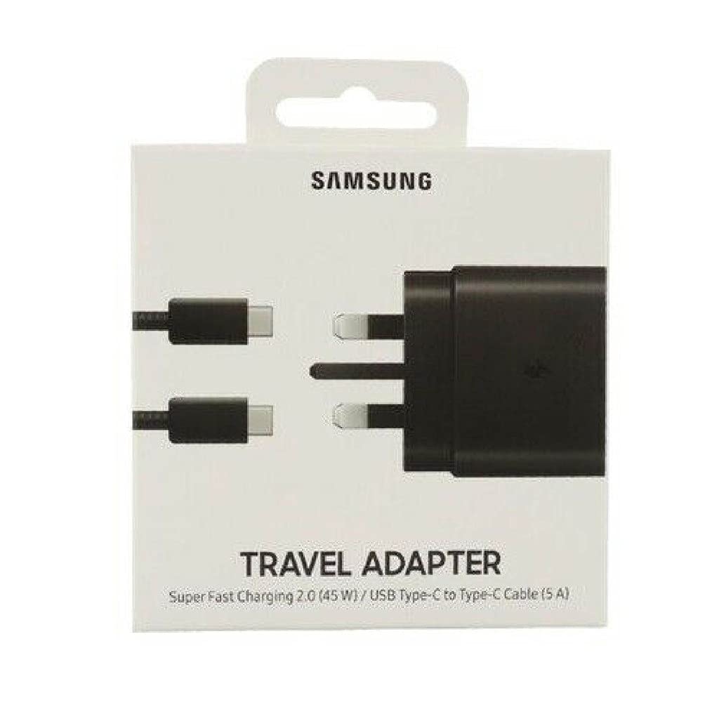 Samsung UK Travel Adaptor (45W with USB type C Cable) Black,package may vary