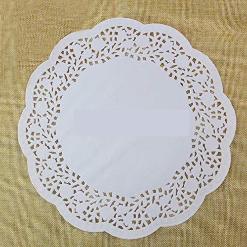 CHICIEVE 12" Paper Doilies Round White Paper Lace Doilies for Cakes,Desserts, Baked Treat Display, Ideal for Weddings, Formal Event Decoration, Tableware Decor, Doilies Paper Lace 12 inch130pcs