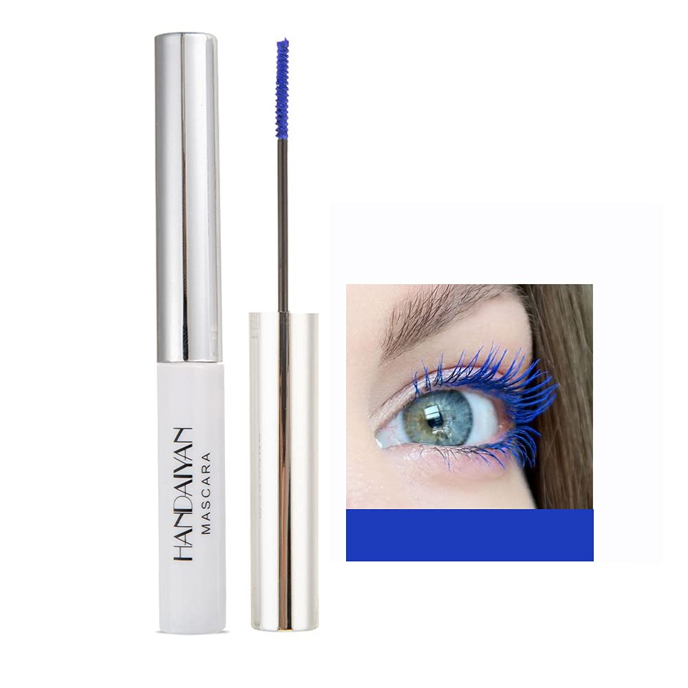 OCHILIMA 4D Mascara Colorful Fiber Mascara Charming Long Lasting Mascara, Thick & Long Eyelash Waterproof and Smudge-proof Eyes Makeup, Blue