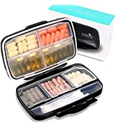 Fullicon Weekly Pill Box Organiser, 7 Day Tablet Boxes for Vitamins and Supplements, Easy to Open Large Medicine box, Portable Medication Organiser for Travel