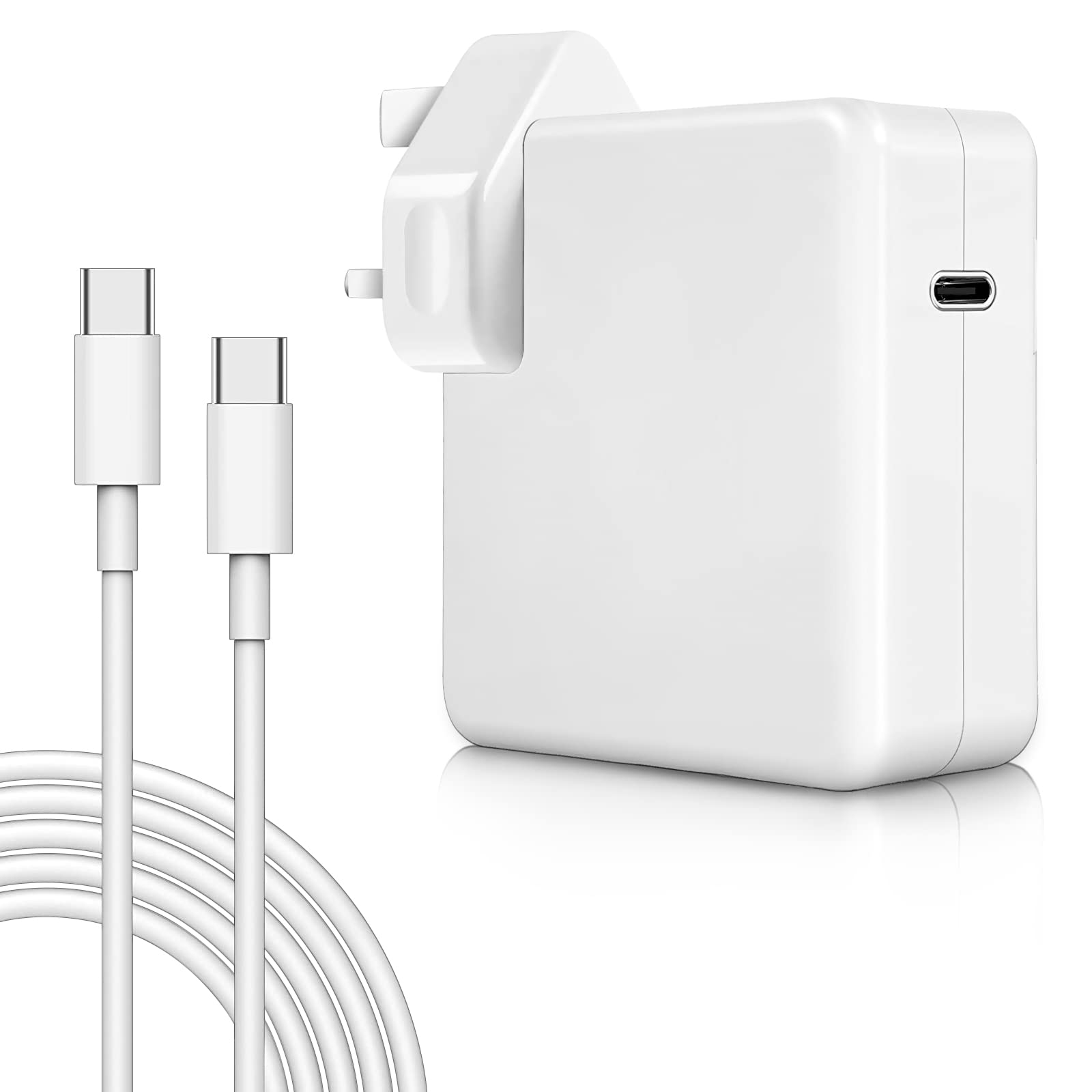 INTPIHP MacBook Pro Charger-96W USB C Charger Power Adapter Compatible with Mac Book 13 14 15 16 inch, Air 2018 2019 2020 inch, New iPad 12.9/11 inch, Included to Cable(7.2ft/2.2m)