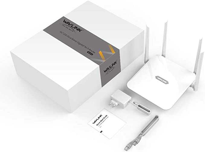 WAVLINK AC1200 Dual-Band Wireless Router, High Speed WiFi Router with 5dBi High Gain Antenna for Home Office Internet Gaming (Wlan Access Point/WISP Mode, WPS)