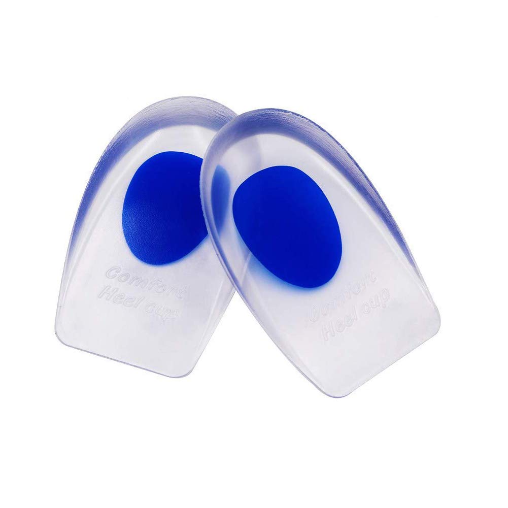 Silicone Gel Heel Cups, Medical Grade Shoe Inserts,Silica Orthotic Gel Pads Cushions Insole for Plantar Fasciitis,Bone Spurs Pain Relief, Sore Heel Pain, Achilles Pain and Foot Care ( L)