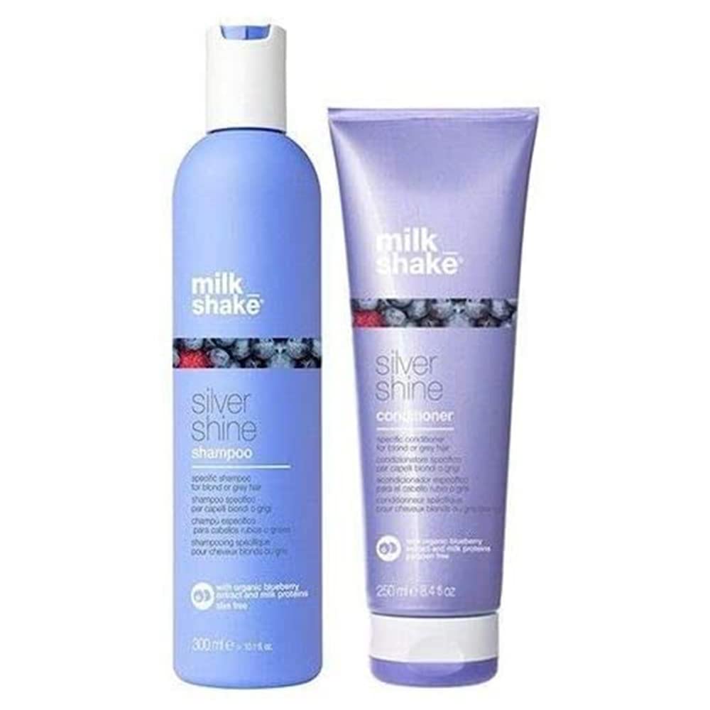 Milk Shake Silver Shine Shampoo 300ml & Silver Shine Conditioner 250ml Duo