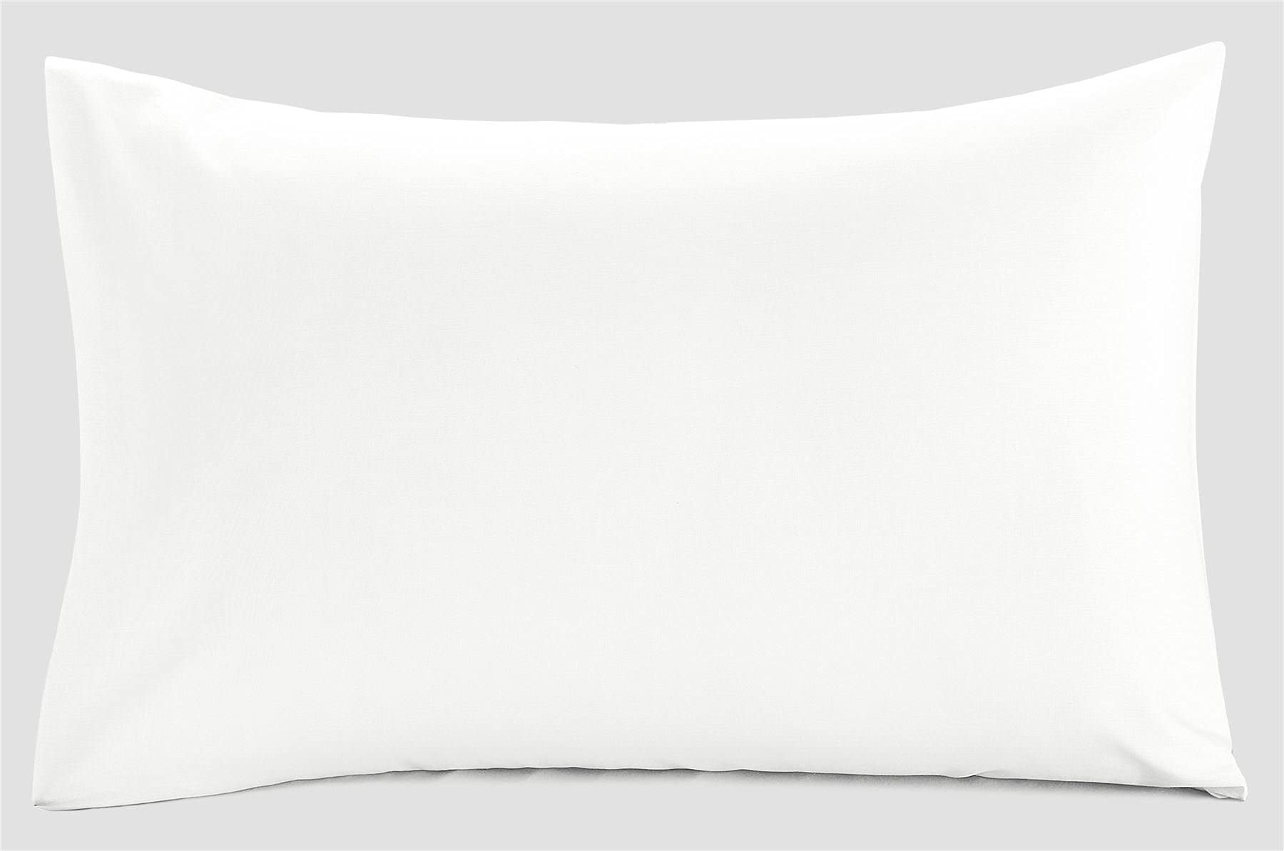 The House of Emily One Pair of 200 TC Percale PLAIN WHITE Super King Size 3 Foot Pillowcases