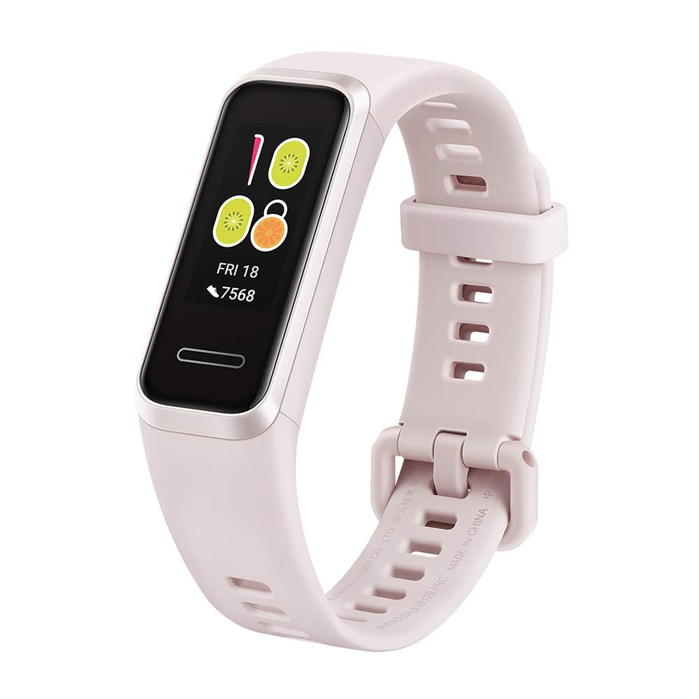 HUAWEI Band 4 Smart Band, Fitness Activities Tracker with 0.96" Color Screen, 24/7 Continuous Heart Rate Monitor, Sleep Tracking, 5ATM Waterproof, up to 6 Days of Usage Time, Sakura Pink