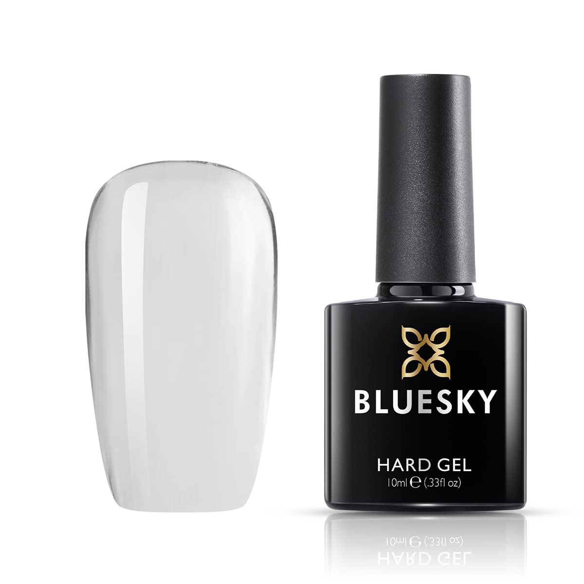 Bluesky Gel Nail Polish, Hard Gel, Builder Gel and Strengthener Gel for Hard, Strong Nails, Extensions and Growth, Clear, 10 ml (Requires Curing Under LED or UV Lamp)