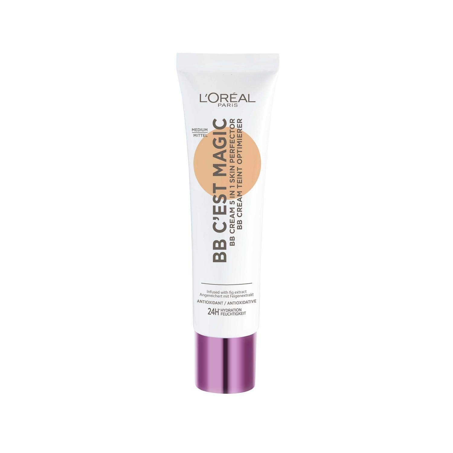 L'Oreal Paris BB Cream C'est Magic 04 Medium, Ultra-Lightweight, Infused with Natural Ingredients Fig Extract, Pro-vitamin B5 and Vitamin E, SPF 20