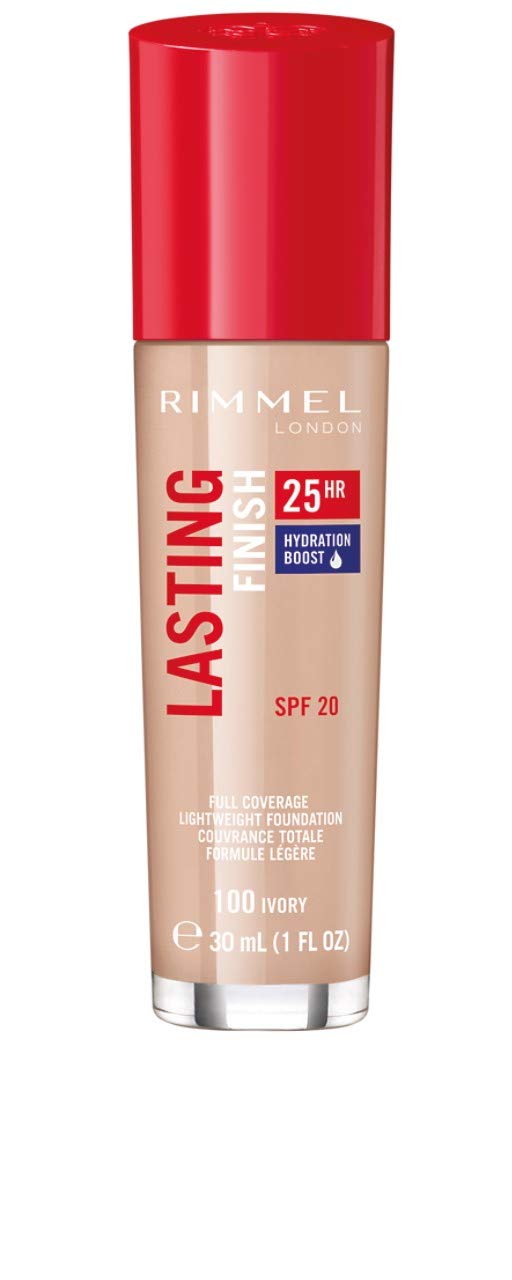 Rimmel London Lasting Finish 25 Hour Foundation, 100 Ivory, 30ml