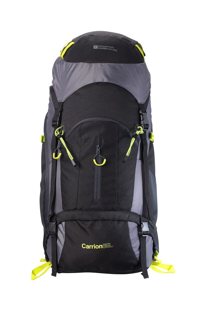 Mountain Warehouse Carrion 65L Rucksack - Soft Travel Backpack, Breathable
