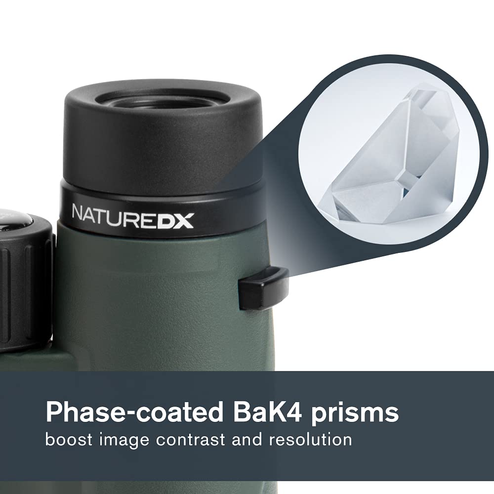 Celestron 71333 Nature DX 10x42 BaK-4 Prism Binoculars, Green