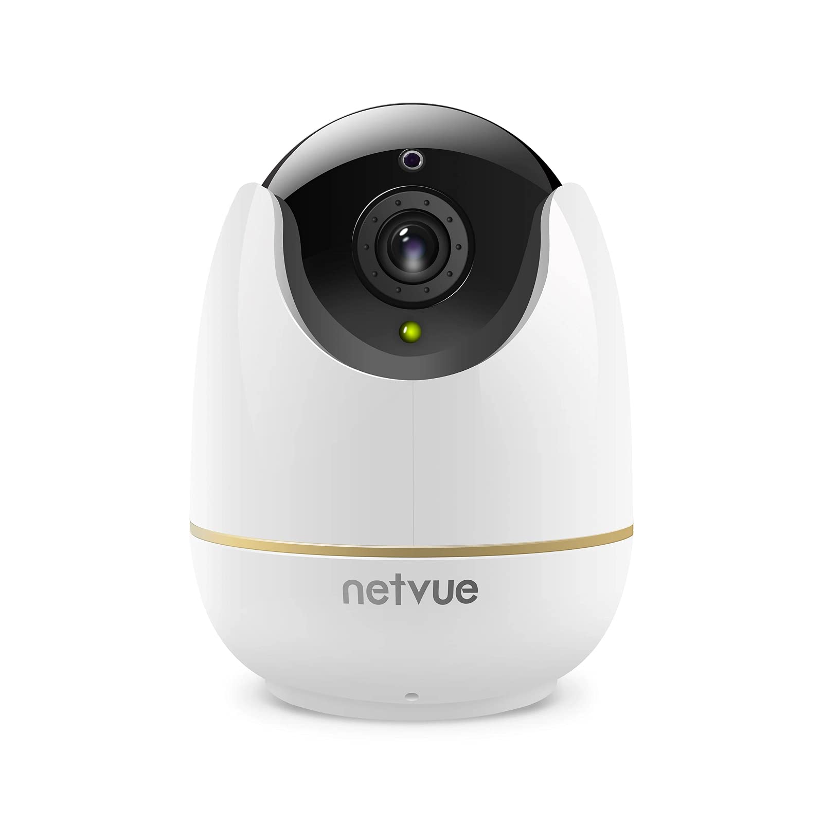 NETVUE Wi-Fi Camera, Indoor Security Camera, Smart Home Camera for Pet/Elderly/Dog/Baby Monitor, 360° Pan, IR Night Vision, 2-Way Audio, Motion Detection & Alerts, Compatible with Alexa,2.4ghz Wifi