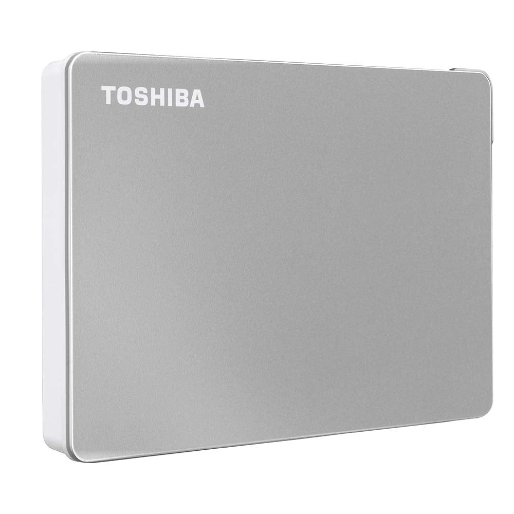 Toshiba 1TB Canvio Flex Portable External Hard Drive for Mac, Windows PC and Tablet, USB 3.2. Gen 1, includes USB-C and USB-A Cable, Silver (HDTX110ESCAA)