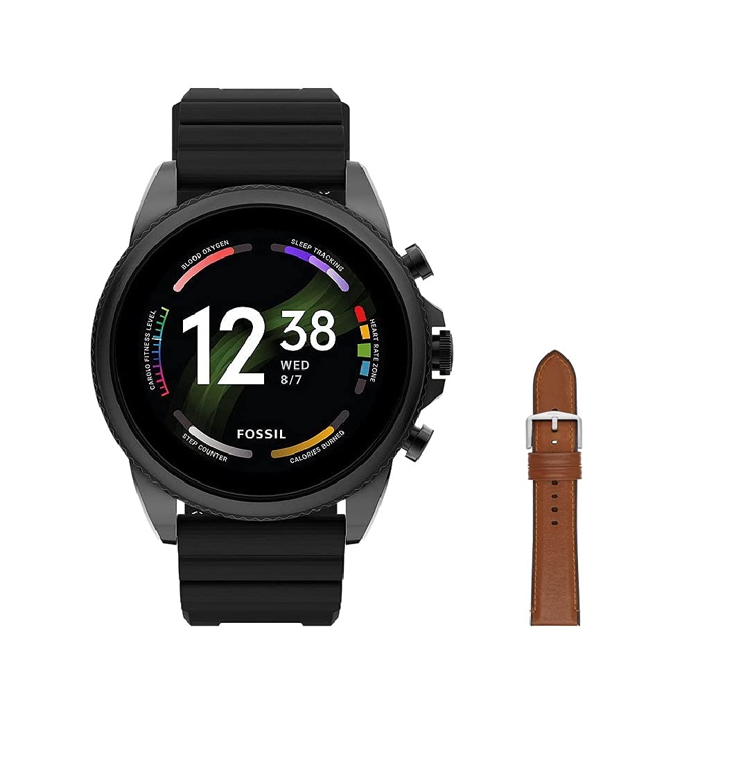 Fossil Men's GEN 6 Touchscreen Smartwatch with Speaker Heart Rate NFC and Smartphone Notifications + Fossil Watch Strap