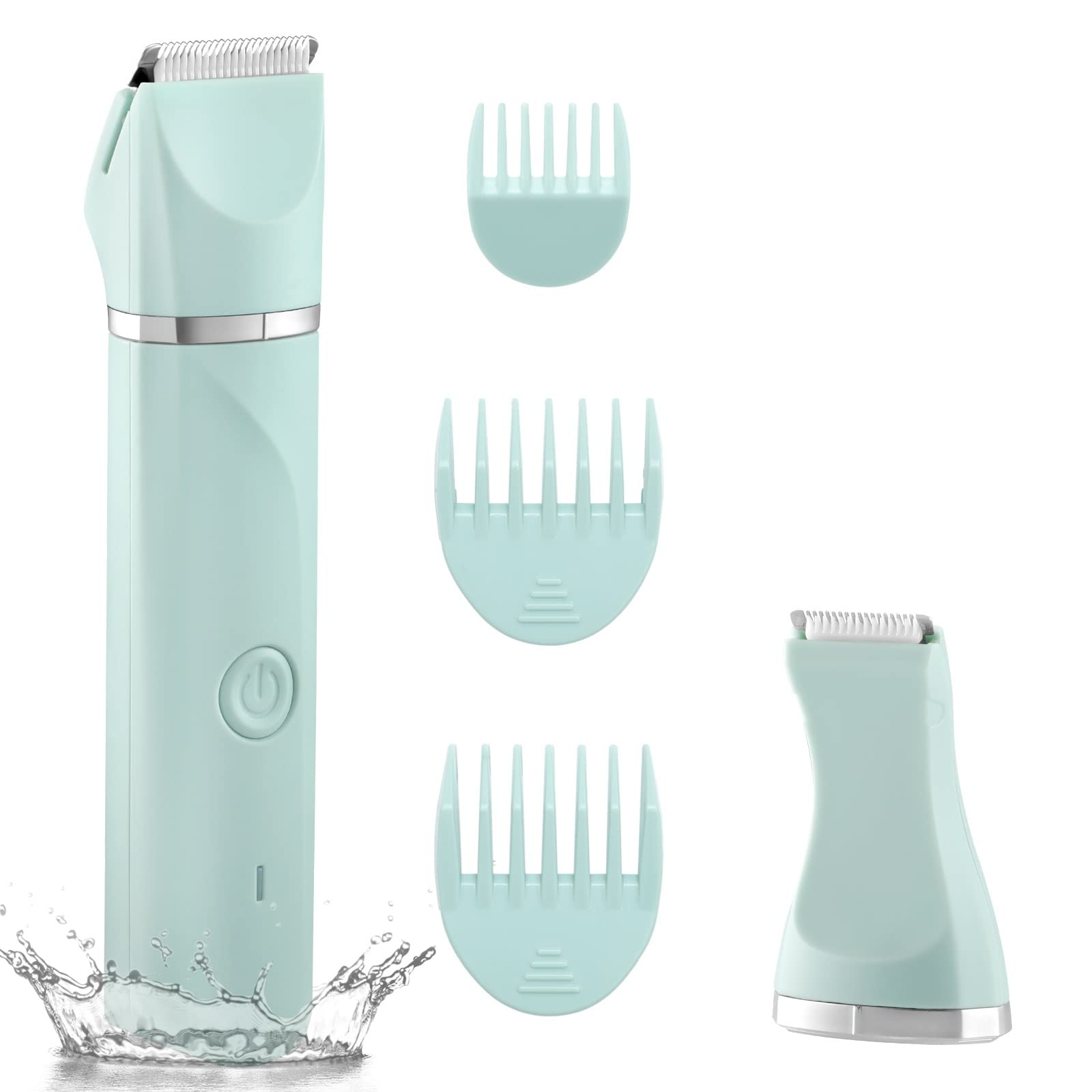 Bikini Trimmer for Woman Body Hair Trimmer Electric Lady Shaver for Women Bikini Legs Pubic Hair Body Trimmer for Men and Women, Ceramic Blades IP7X Washable Head,Wet and Dry Use