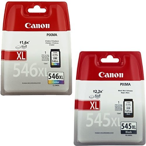 Canon Genuine Black & Colour XL High Capacity Ink Cartridges for Canon PIXMA MX495 Printers