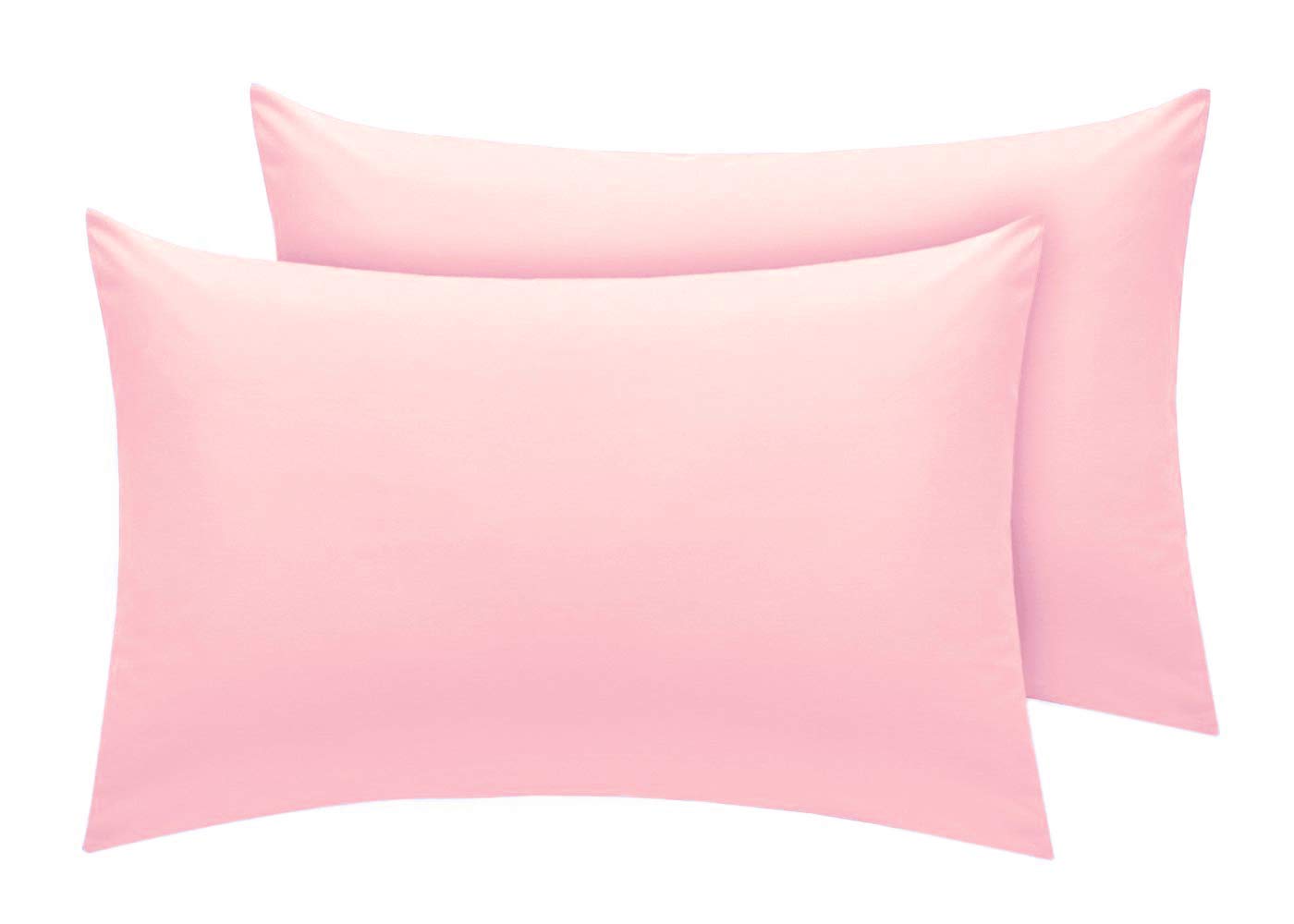 British Home Bedding Pillow Cases Pack of 2 Plain Cover Polycotton Bedroom Luxury Pair Pack (Pink, Housewife Pillow Cases)