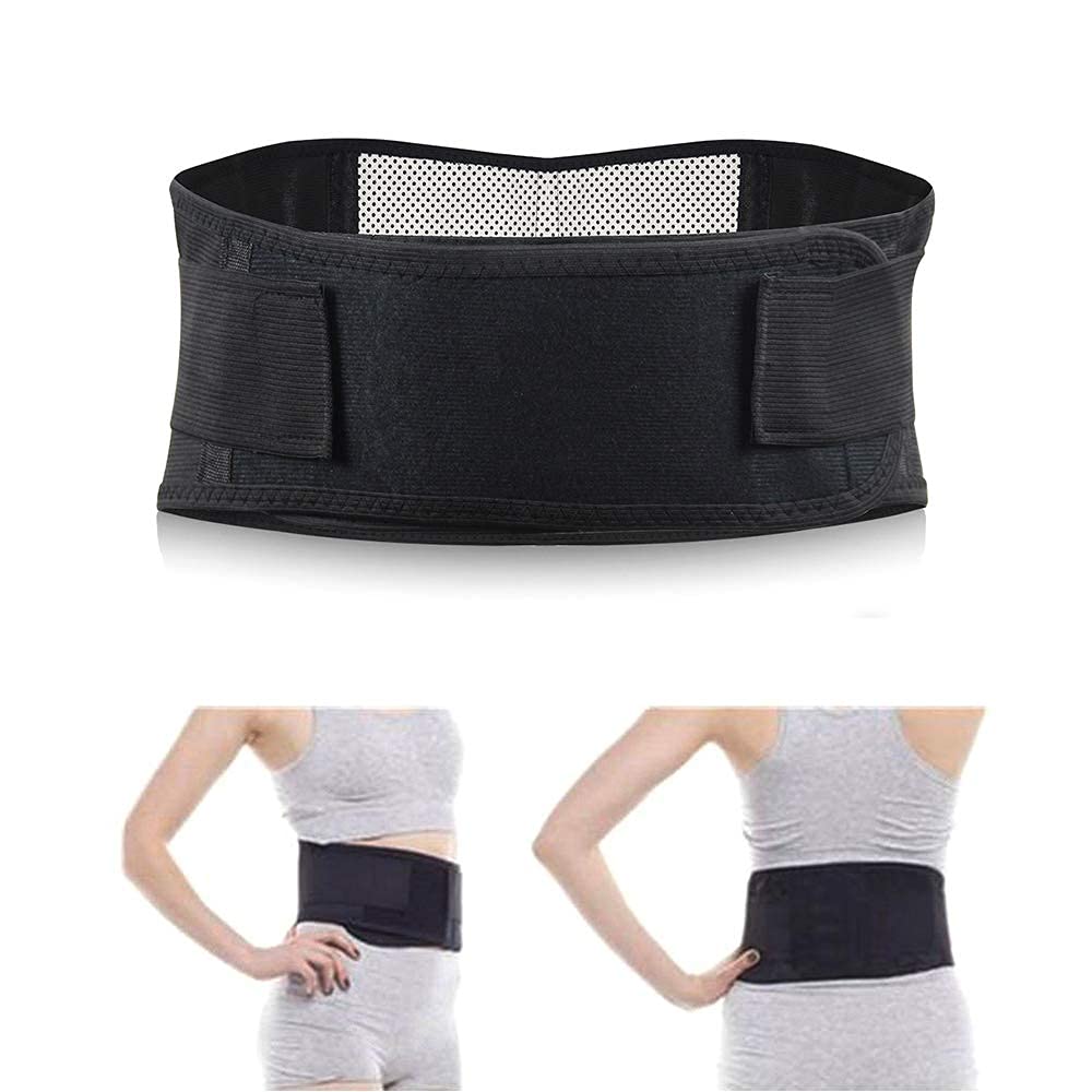 Cyancld Magnetic Self-Heat Lower Back Brace Belt Waist Belt Adjustable Lumbar for Pain Relief