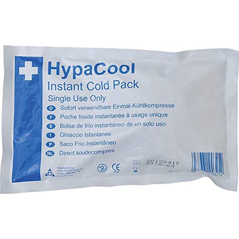 HypaCool Instant Cold Ice Pack, First Aid Sports Injuries and Pain Relief Standard, 23 x 14cm Pack of 5