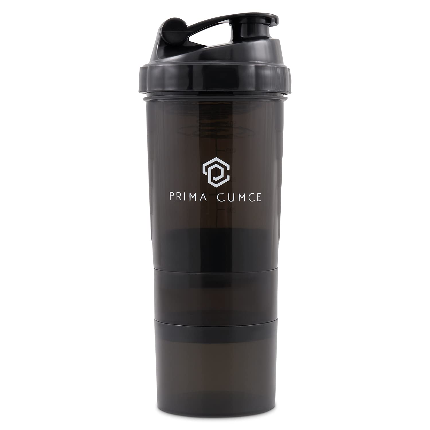 Prima Cumce BPA Free Protein Shaker Cup, 500ml Capacity - Dishwasher-Safe Sports Supplements Shakers - Durable Shake Blender Cup with Snap-Fasten Cap