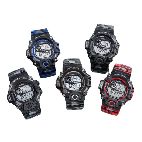 Military Style Watches Sport Watch Shock Wristwatch for Men Clock Waterproof LED Alarm Stopwatch Digital Time Outdoor Army Wristwatch
