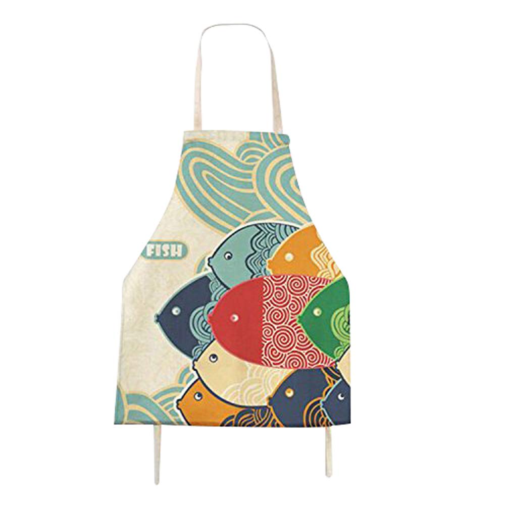 G2PLUS Cartoon Pattern Aprons Cotton Canvas Women Apron Chef Kitchen Cooking Pinafore Great Gift for Girls and Daughter