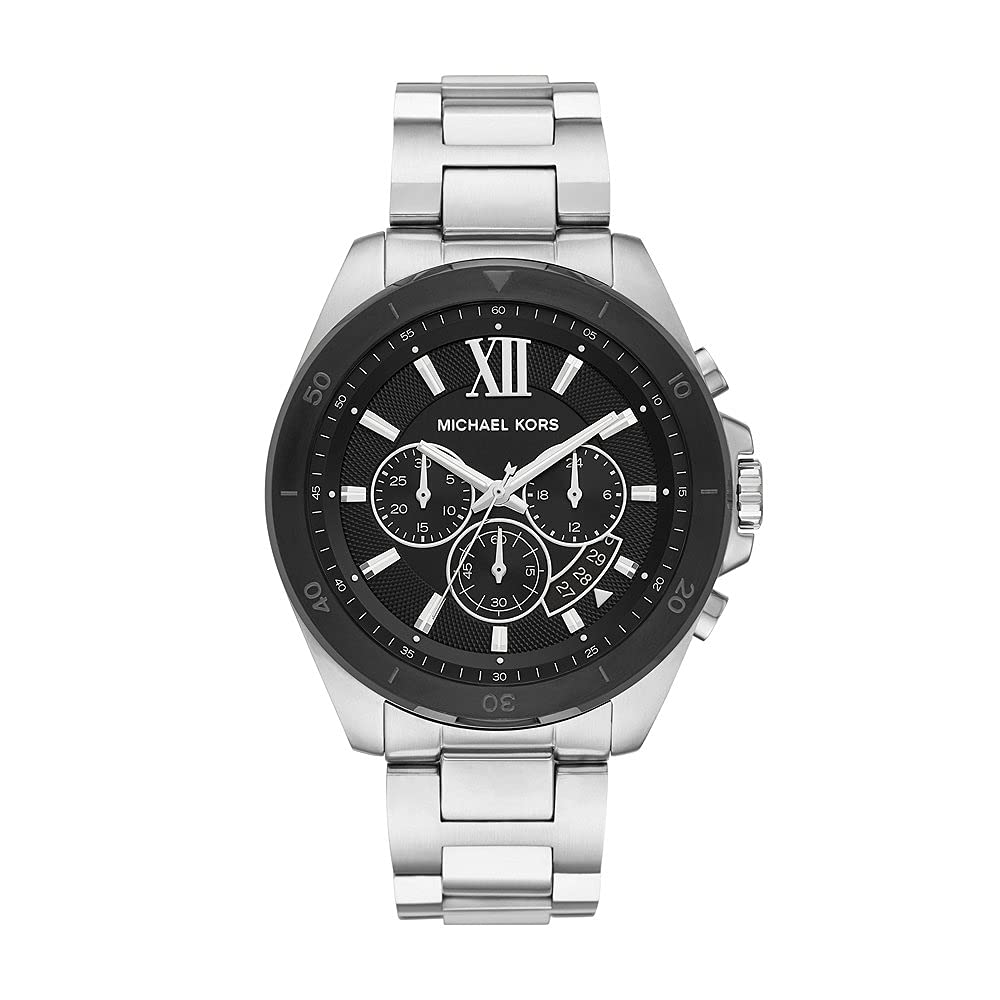 Michael Kors Men's watch BRECKEN 45mm case size Chronograph movement Stainless Steel strap