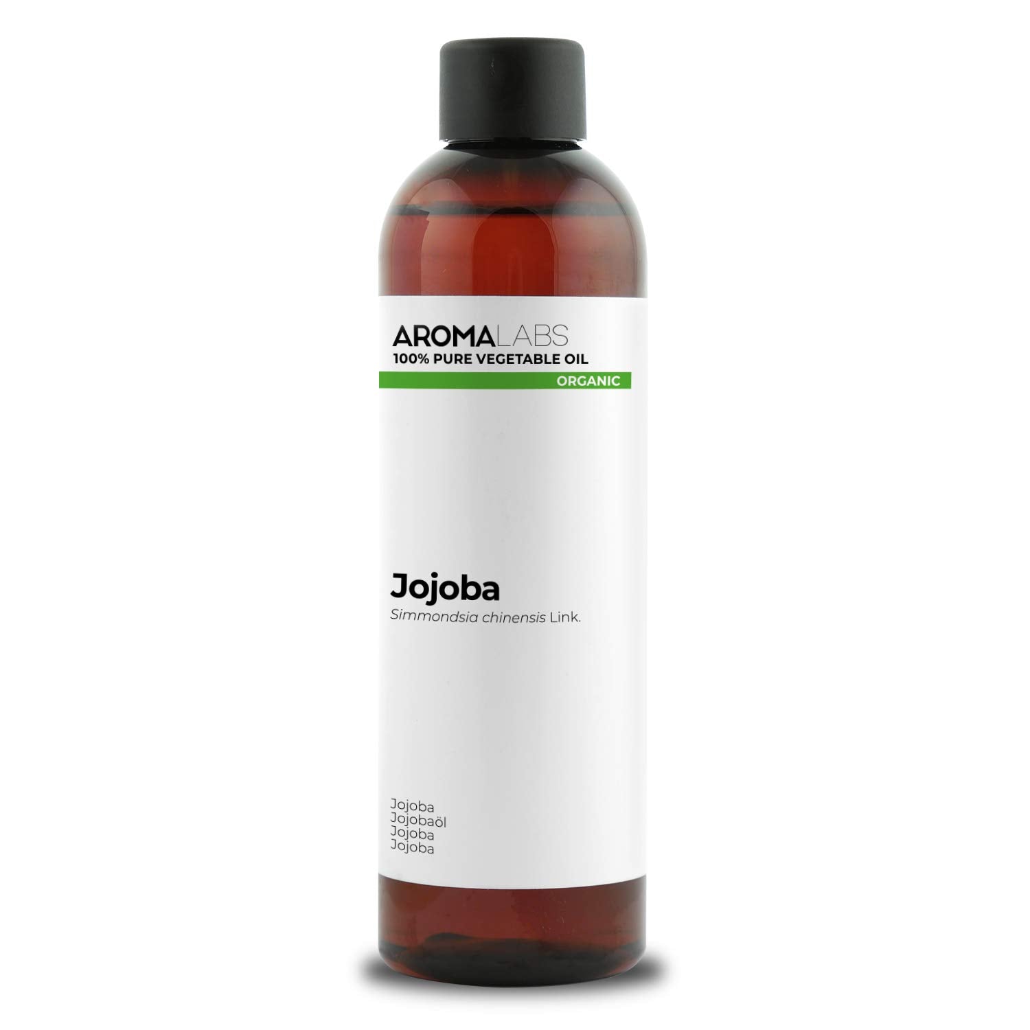 Aroma Labs, 100 % Organic cold pressed Jojoba oil, Pure Natural from organic farming, neutral, 250 ml