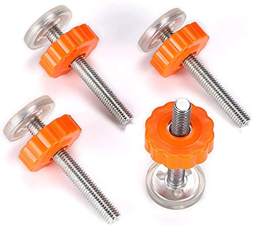 Rongrong 4 Packs Pressure Mounted Baby Gates Threaded Spindle Rods, Walk Thru Gates Accessory M10 x 10MM Screw Bolts Kit for Baby Gates Stair Gates Dog Gate Pet Gates (Orange)