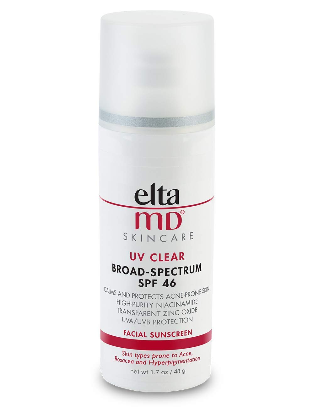 EltaMD UV Clear Facial Sunscreen Broad-Spectrum SPF 46. 1.7 oz / 48g