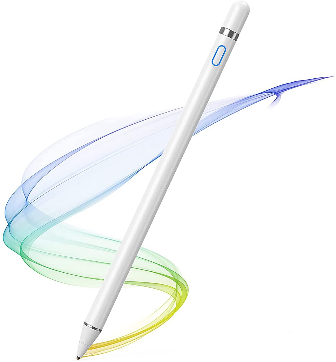 Rechargeable Active Stylus Touch Pen,High Precision and Sensitivity Capacitive Stylus Compatible with iOS,Android,iPhone,iPad,Samsung,Tablet Touchscreen Device(White)