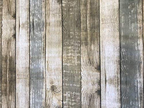 linen702 Rustic Wood Effect Vinyl Tablecloth | Suitable For Up To A Six Seater Table | Rectangle Table Cloth | Easy Wipe Clean | Textile Backed Plastic Tablecloth | 2 Metre Length (277)
