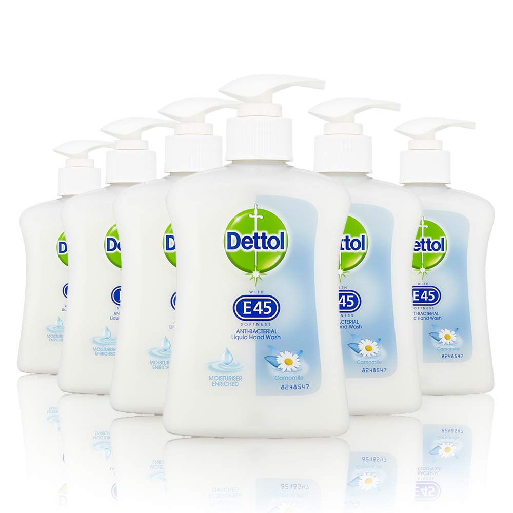 Dettol Camomile Hand Soap With E45 250ml - Pack of 6