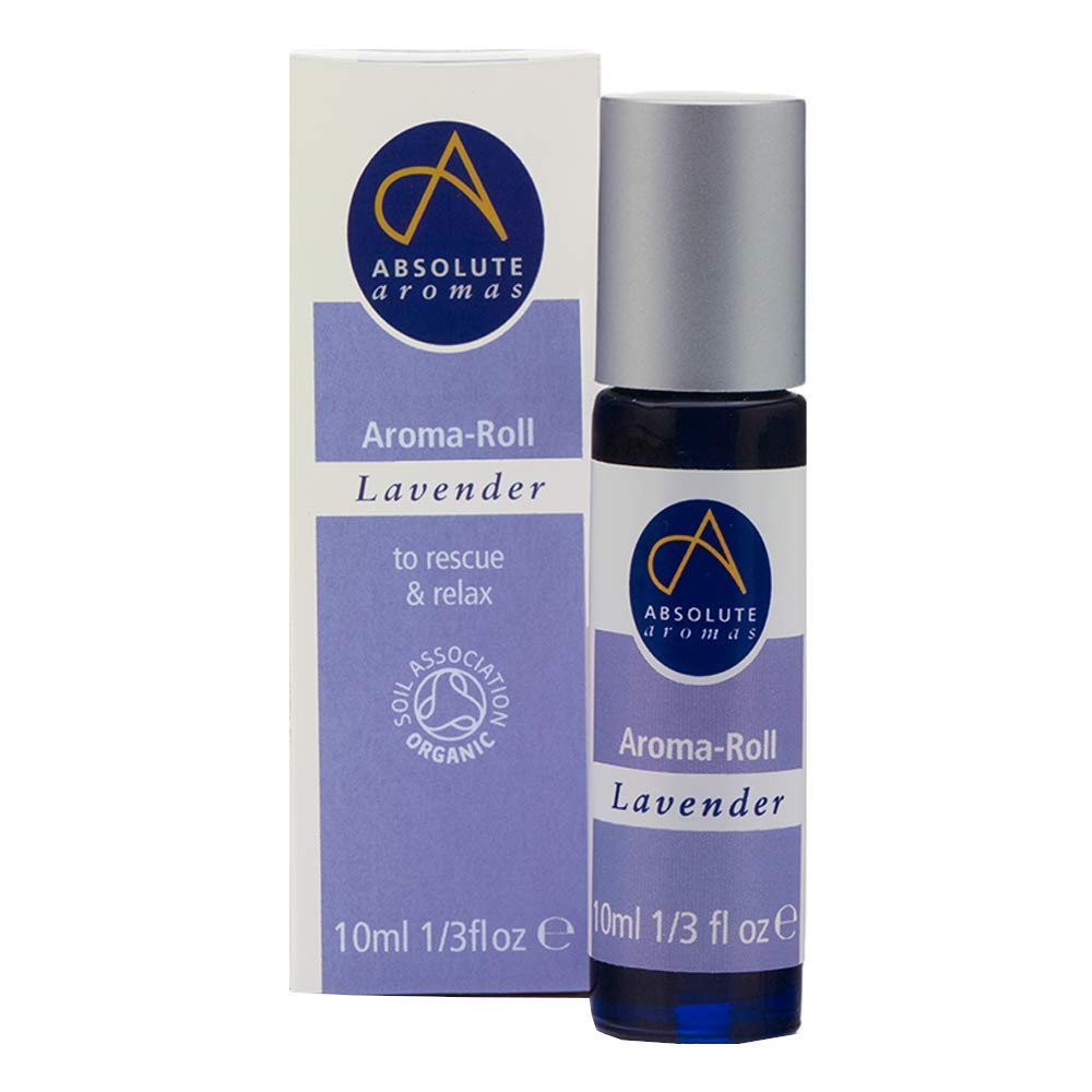 Absolute Aromas Lavender Aroma-Roll Roller Ball - Contains 100% Pure, Natural, Organic Lavender Essential Oil - A Light Calming essential oil blend to Soothe and Balance (Lavender)