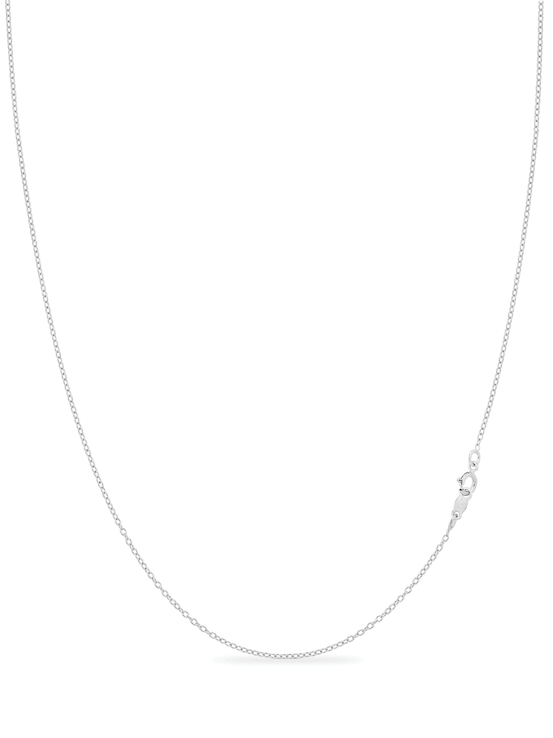 Sterling Silver 1.3mm Fine Open Cable Chain 12" - 36"