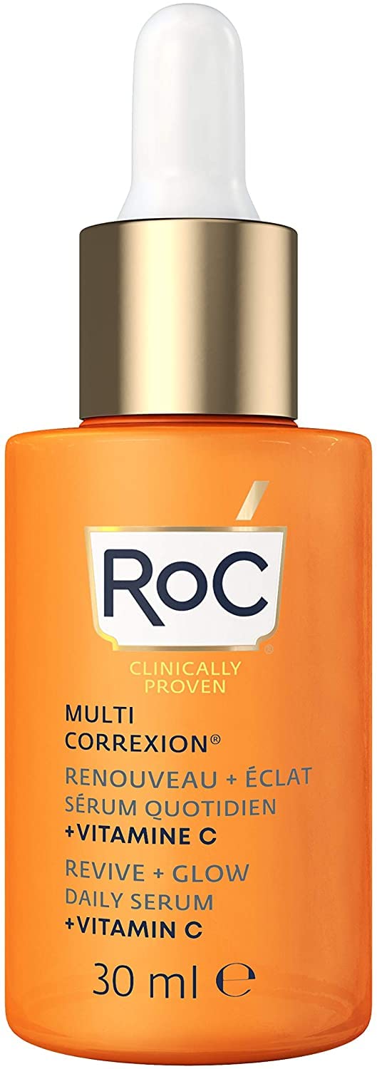 RoC - Multi Correxion Revive + Glow Vitamin C Daily Serum - Anti Wrinkle, Ageing and Skin Tone Treatment - Firming Moisturiser - 30ml