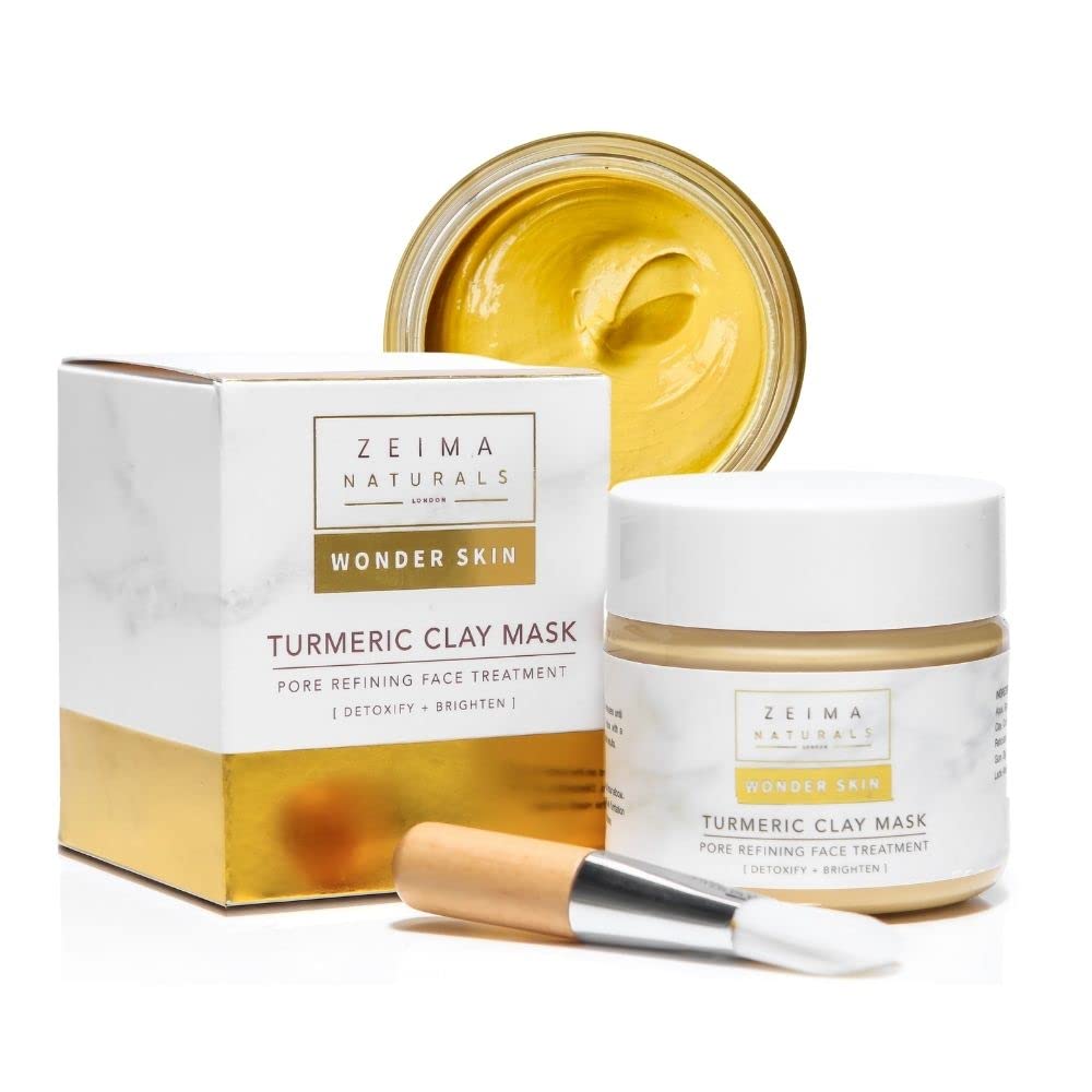 Clay Face Mask - Turmeric Face Mask Kit with Vitamin C - Pore Detox Brightening Face Mask | Exfoliating Cleansing Anti-Aging Vegan face mask – Acne Face Mask - Facial Masks Skincare Beauty Mask