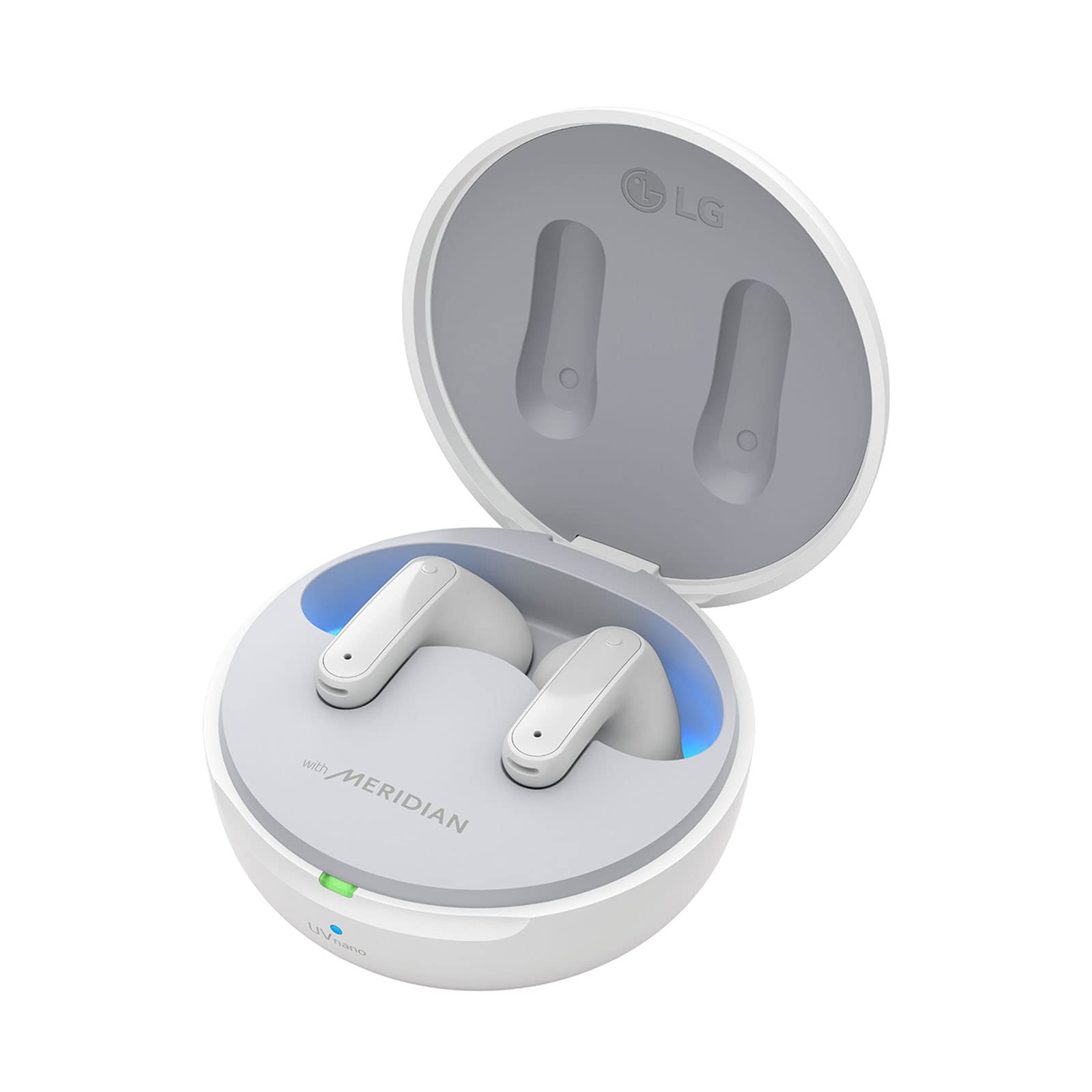 LG TONE Free UFP8 - Enhanced Active Noise Cancelling True Wireless Bluetooth Earbuds(TWS) with Meridian Sound, UVnano 99.9% Bacteria Free, Immersive 3D Sound, 3 Mic for Work/Home Office, White
