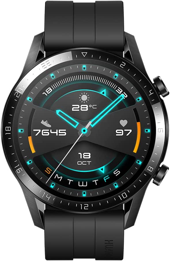 HUAWEI Watch GT 2 (46 mm) Smart Watch, 1.39 Inch AMOLED Display with 3D Glass Screen, 2 Weeks Battery Life, GPS, 15 Sport Modes, 3D Glass Screen, Bluetooth Calling Smartwatch, Matte Black