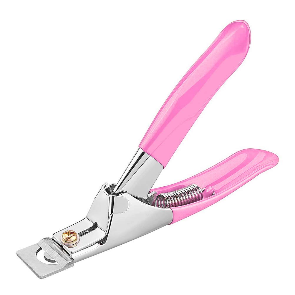Kuou Professional Artificial Stainless Steel Nails Clipper, 13.5 cm x 7.5 cm Size, Pink