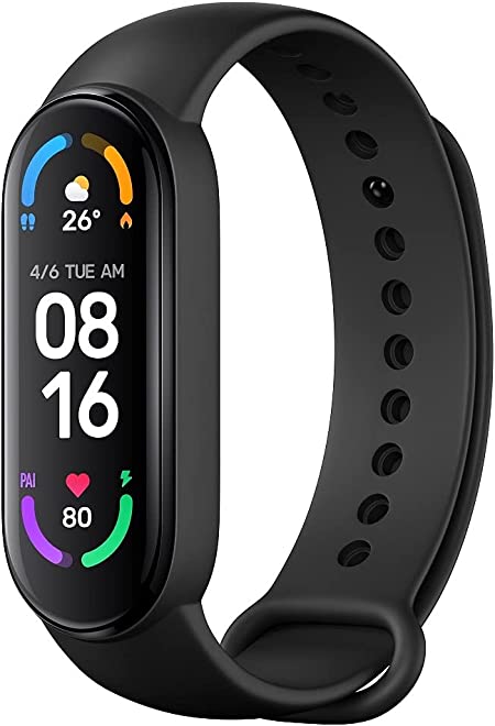 Xiaomi Mi Smart Band 6 - 1.56'' AMOLED Touch Screen, SPO2, Sleep Breathing Tracking, 5ATM Water Resistant, 14 Days Battery Life, 30 Sports Mode, Fitness, Steps, Sleep, Heart Rate Monitor [Official UK]