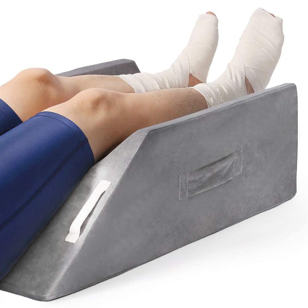 LightEase Leg Elevation Pillow Wedge Pillow, Memory Foam Leg Elevating Pillow for Post Surgery Recovery, Improve Blood Circulation, Reduce Swelling
