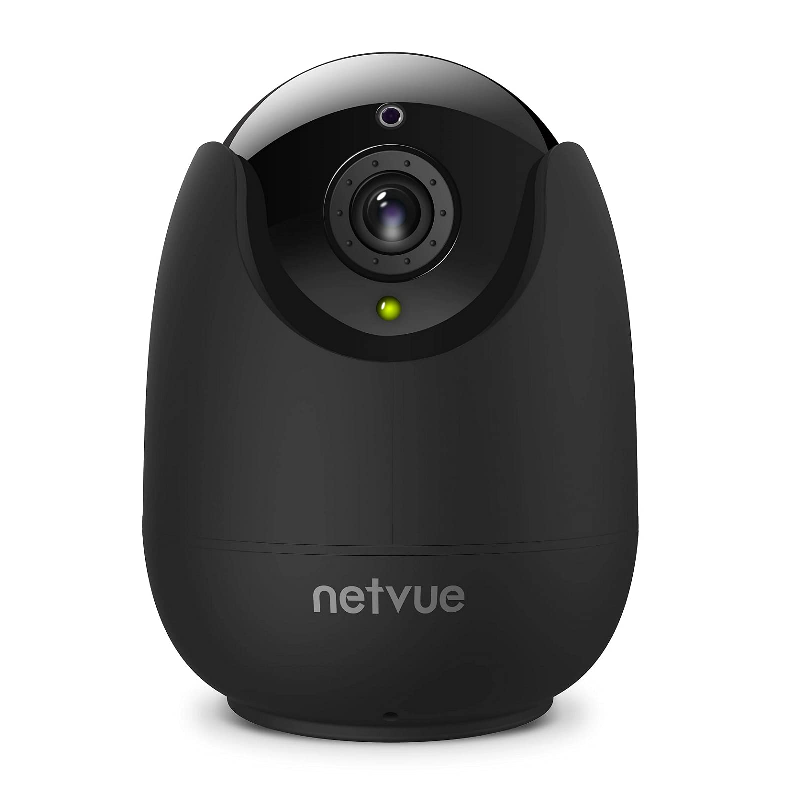 Netvue Security Camera, WiFi Indoor Camera 360° Baby Monitor, Pet Camera Pan/Tilt/Zoom, 1080P IR Night Vision, 2-Way Audio, Motion Alert, Home Security Camera Compatible with Alexa, 2.4ghz WiFi, Black